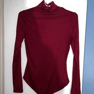 Red long sleeve bodysuit